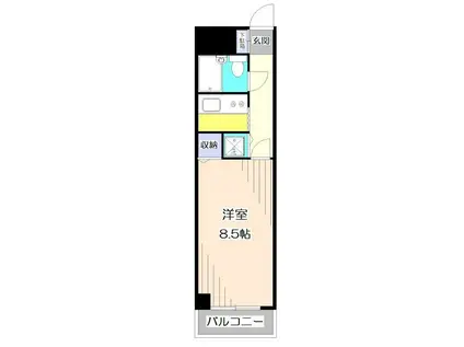 SAI西所沢(1K/3階)の間取り写真