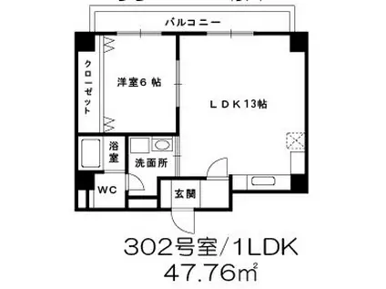 ミレニアム・ステート(1LDK/3階)の間取り写真