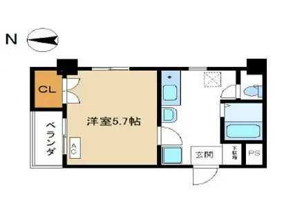 Kパレス大森本町(1K/6階)の間取り写真
