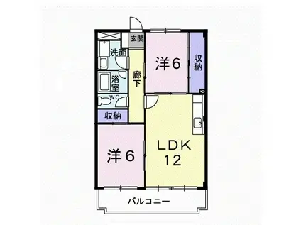 エーブルハイツ(2LDK/3階)の間取り写真