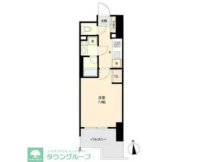 プライマル南砂(1K/7階)の間取り写真