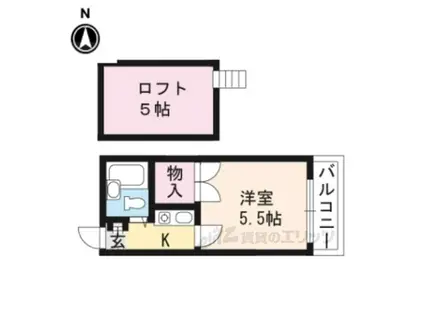 レオパレス山科第8(1K/1階)の間取り写真