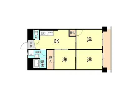 神戸湊アパートメント(3DK/5階)の間取り写真