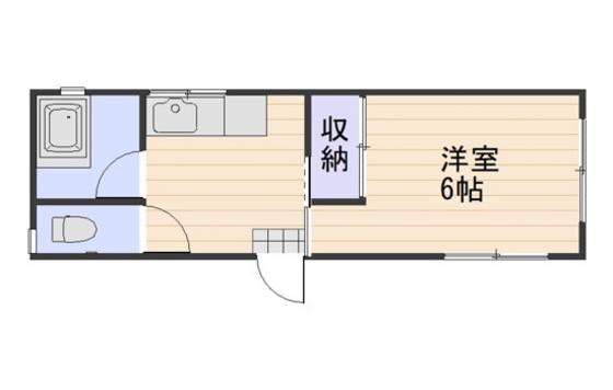THRIVE門田(1K/2階)の間取り写真