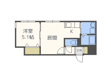 MONTEVERDI L・A(1LDK/4階)の間取り写真