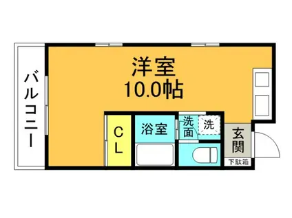 Yビル(ワンルーム/3階)の間取り写真