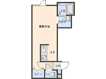 RT III(1K/2階)の間取り写真