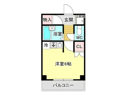 コナビック 紺屋町(ワンルーム/2階)の間取り写真