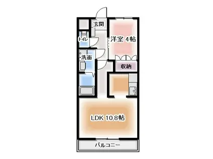 グランディール・ヒロ(2K/1階)の間取り写真