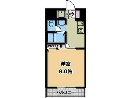 ホワイトレジデンス(1K/1階)の間取り写真