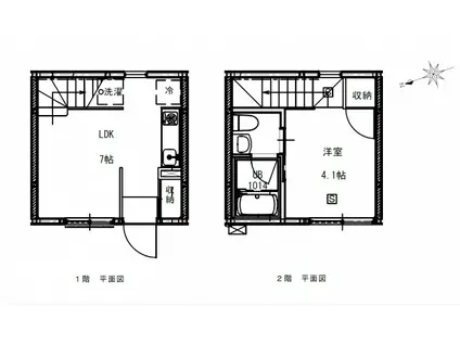 87Gメゾンイースト(1LDK/1階)の間取り写真