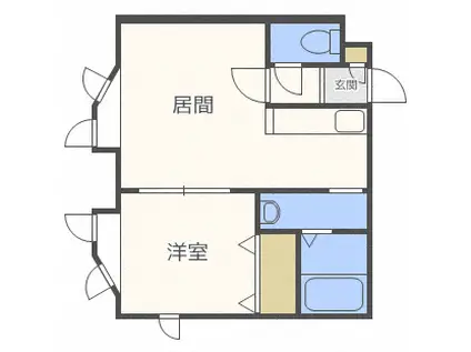 LEESPACE31(1LDK/3階)の間取り写真