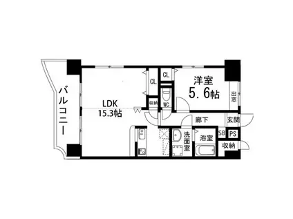 WILLDO高砂(1LDK/10階)の間取り写真