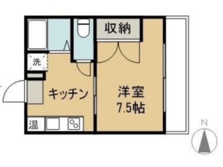 カーサアネイロマンション(1K/3階)の間取り写真