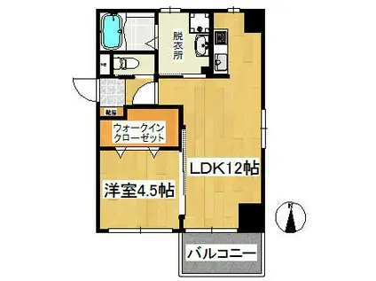 AT.イースト(1LDK/4階)の間取り写真