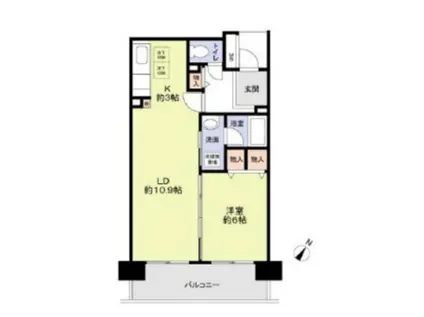 ガーデンコート清瀬1号棟1号棟(1LDK/4階)の間取り写真