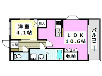 エスタジール(1LDK/2階)の間取り写真
