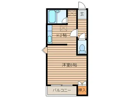 グランヴィレッジ元町(1K/1階)の間取り写真