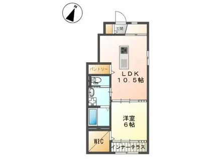 プチ・ポムダムール(1LDK/1階)の間取り写真