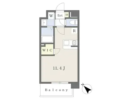 SAUDE(ワンルーム/6階)の間取り写真