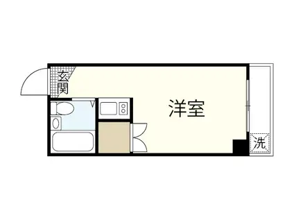 グランドアメニティ住吉(ワンルーム/5階)の間取り写真