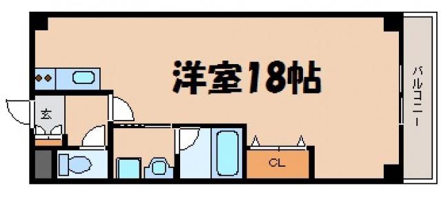 LUXE.AI(ワンルーム/1階)の間取り写真