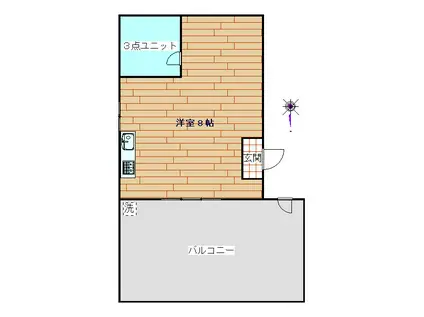 敷島ビル(ワンルーム/4階)の間取り写真