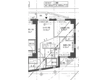 エストゥルース府中(2LDK/2階)の間取り写真