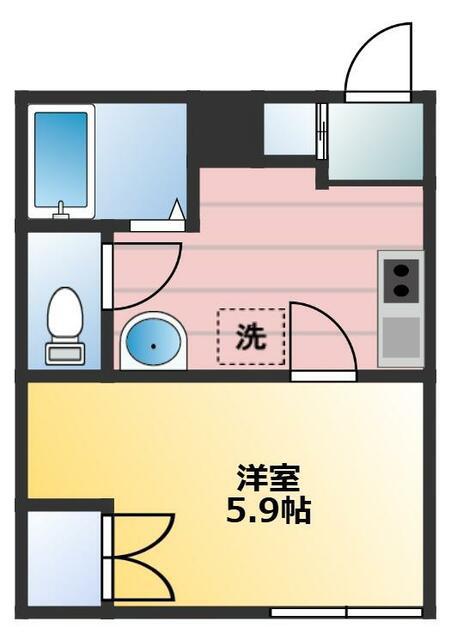 早稲田鶴巻町IMAハウス(1K/3階)の間取り写真