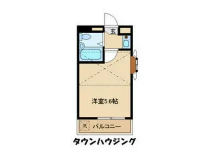 プラムヒルズ(1K/1階)の間取り写真