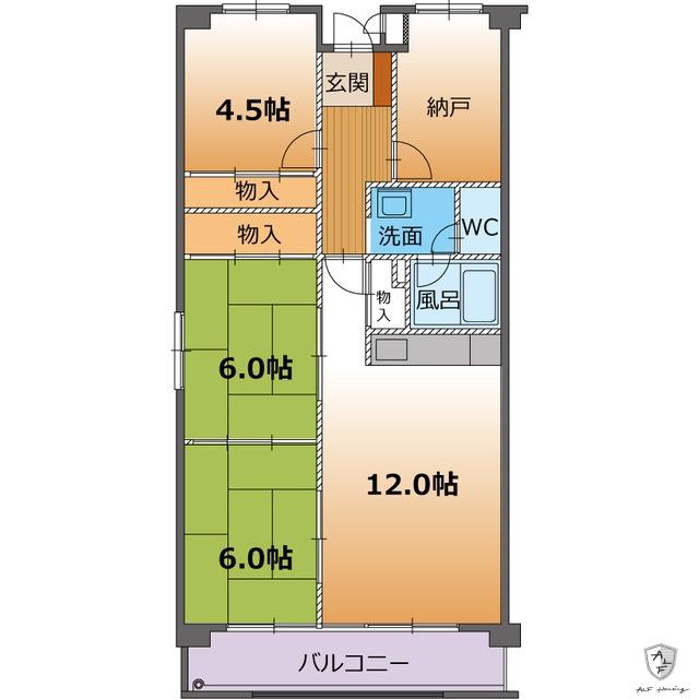 ホレスト(3SLDK/2階)の間取り写真
