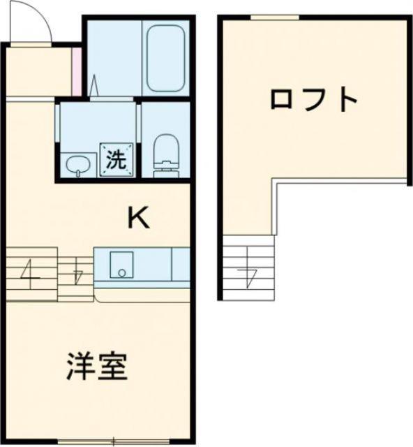ラ・フィーネKUYAMA A棟(1SK/1階)の間取り写真