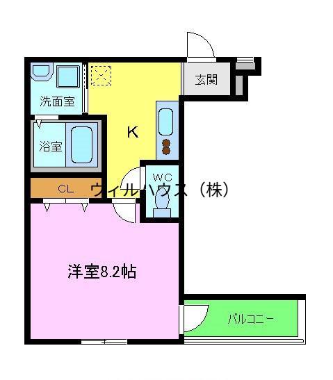 フジパレス鳳駅西5番館(1K/1階)の間取り写真