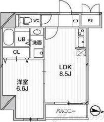 プレアデス千里山田(1LDK/3階)の間取り写真