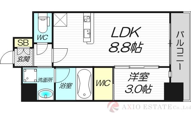 セレニテ新大阪グランデ シュッド(1LDK/12階)の間取り写真