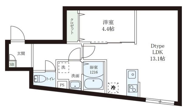 レピュア小石川レジデンスII(1LDK/3階)の間取り写真