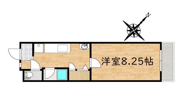 イル・ソーレ中野東駅前(1K/2階)の間取り写真