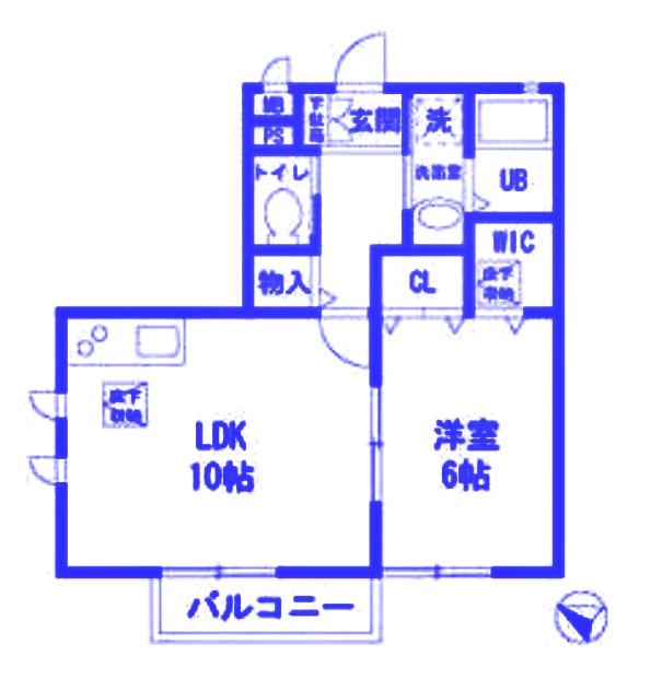ロイヤルパーク(1LDK/3階)の間取り写真