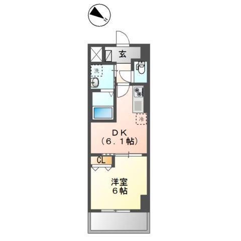フローラ小石川(1DK/4階)の間取り写真