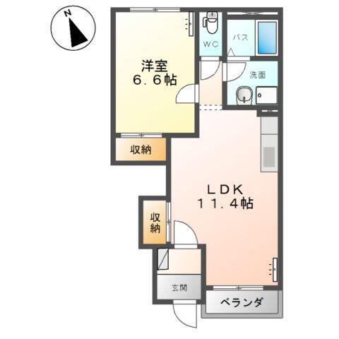 ロイヤルハイツ(1LDK/1階)の間取り写真