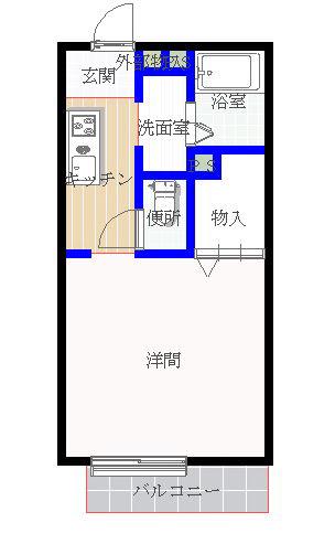 セルリアジョイ(1K/2階)の間取り写真