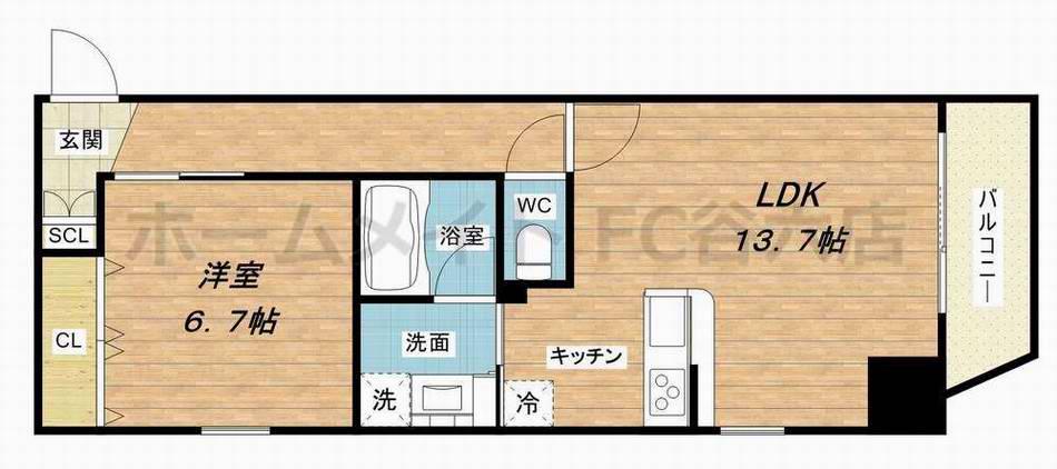プレジオ本町(ワンルーム/5階)の間取り写真