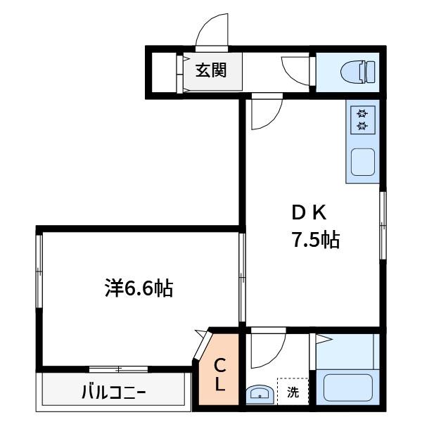 MAISON DE GT(1DK/3階)の間取り写真