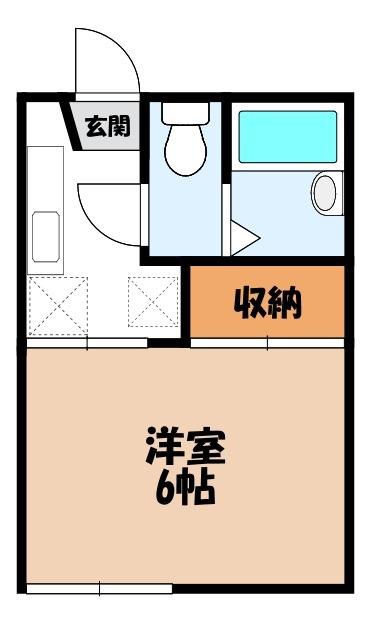 ハイツベラミィーIV(ワンルーム/1階)の間取り写真