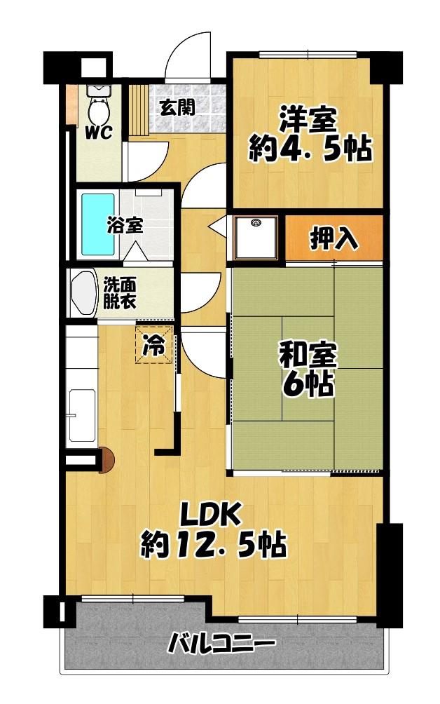 BEE BEE GRANDE(2LDK/7階)の間取り写真