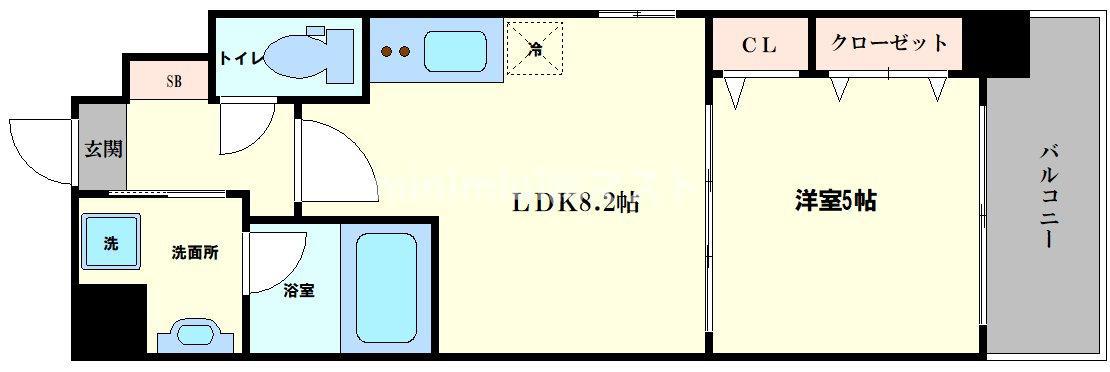 パインリッチ(1LDK/7階)の間取り写真
