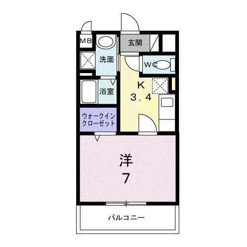 リッシュ(1K/3階)の間取り写真