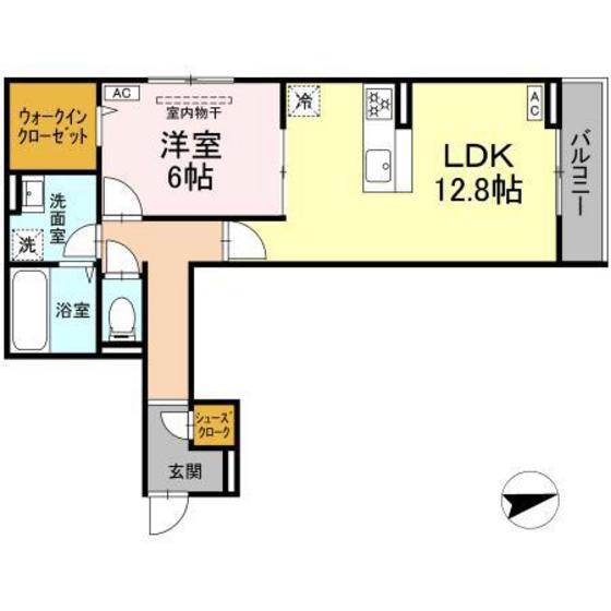D PAINA EGAWA I(1LDK/2階)の間取り写真