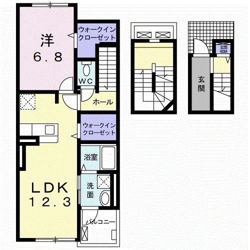 チェルシー(1LDK/3階)の間取り写真