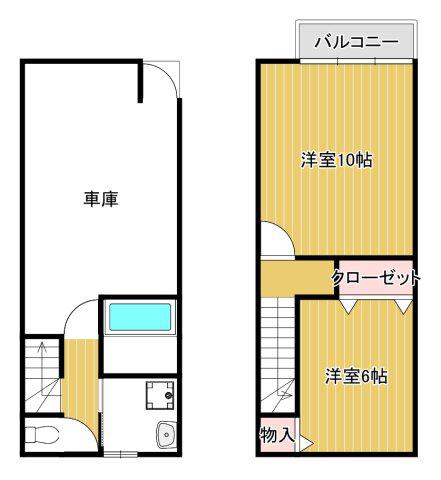 福福ベース(1LDK/1階)の間取り写真